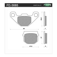 Newfren Brake Pads - Off Road Dirt Organic