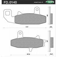 Newfren Brake Pads - Touring Organic