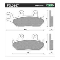 Newfren Brake Pads - Touring Organic