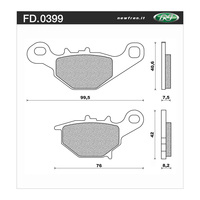 Newfren Brake Pads - Off Road Dirt Organic