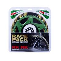 RK Race Chain & Spr. Kit (Pro) - Gold/Green - 13/51 KX250F ('06-20)