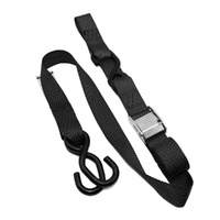 KMX Tie Down 38mm Twin Hook - Black/Black Loop