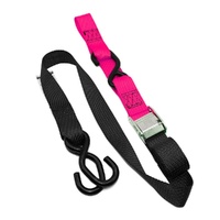 KMX Tie Down 38mm Twin Hook - Black/Pink Loop