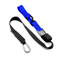 Kustom MX Tie Down 38mm Snap Hook - Black/Blue Loop