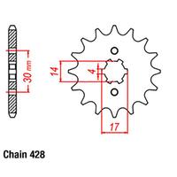 Front Sprocket - Steel 16T 428P