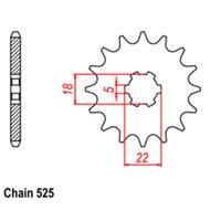 Front Sprocket - Steel 15T 525P