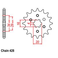 Front Sprocket - Steel 15T 428P D/D