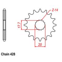 Front Sprocket - Steel 16T 428P