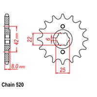 Front Sprocket - Steel 15T 520P