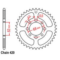 Rear Sprocket - Steel 34T 420P D/D