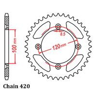 Rear Sprocket - Steel 47T 420P