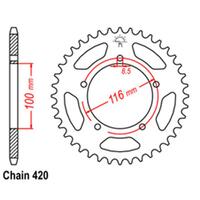 Rear Sprocket - Steel 44T 420P