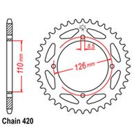 Rear Sprocket - Steel 43T 420P