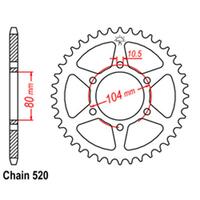 Rear Sprocket - Steel 43T 520P