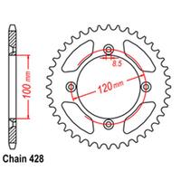 Rear Sprocket - Steel  51T 428P