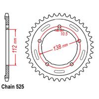 Rear Sprocket - Steel 45T 525P