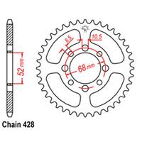 Rear Sprocket - Steel 42T 428P D/D