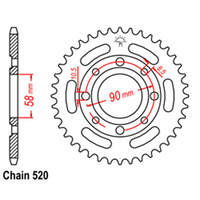 REAR SPRKT 31T #520 HN