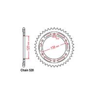 Rear Sprocket - Steel 38T 520P