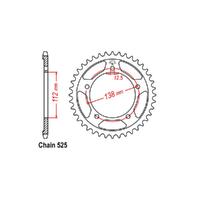 Rear Sprocket - Steel 38T 525P