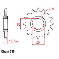 Front Sprocket - Steel w/Rubber Cush 15T 530P