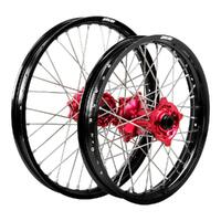 States MX Wheel Set Gas Gas Mc 21- On 21/19 - Blk/Red/Sil