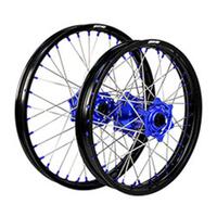 States MX Wheel Set - Husq. FE 21" Front/18" Rear - Black/Blue