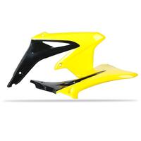 Polisport Radiator Shrouds - Suzuki RM-Z450 ('08-17) - Black/Yellow