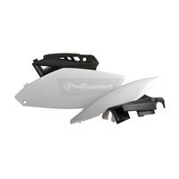 Polisport Side Covers - Yam YZ250F ('10-13) - White/Black