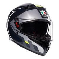 AGV K3 Helmet - Shade Grey/Yellow