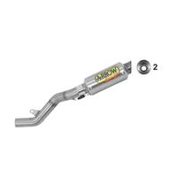 Arrow GP2 Muffler Kit for Kaw ZX-6R/636 in Titanium [w/ LP]