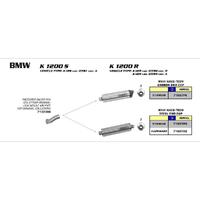 Arrow BMW K1200S/R '05-08 Homologated Titanium MaxI Race-Tech Slip-On Carbon Cap Exhaust