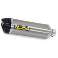 Arrow Race-Tech Muffler for Suz GSX-S1000 / F ('15-) in Alum. Silver w/CF Cap