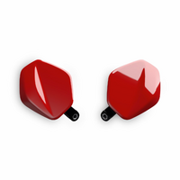 Ducati Genuine Panigale Mirror Hole Covers (Red) (Track Use Only)