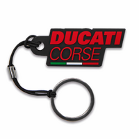 Ducati Corse Black Rubber Keyring