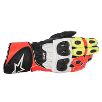 Alpinestars GP Plus R Black/White/Fluro Yellow/Red Performance Riding Road Gloves