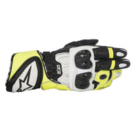 Alpinestars GP Plus R Black/White/Fluro Yellow Performance Riding Road Gloves