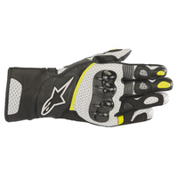 Alpinestars SP-2 V2 Black/White/Fluro Yellow Performance Riding Road Gloves