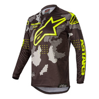 Alpinestars 2020 Youth Racer Tactical JrsyBlack Grey Camo Fluro Yellow /56