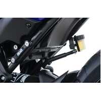 Rear Footrest Plates (pair, BLACK), Yamaha Tracer 700