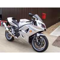 Crash Protectors (White) - Triumph Daytona 600 / 650