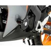 Aero Crash Protectors (Black) - Honda CBR125R 2011- Drill Kit