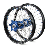 Yamaha Talon Carbon Fibre / Excel A60 SNR MX Black Rims / Blue Hubs / Blue Nipples Wheel Set YZ 125-250 1998-01, YZF 250 2001, YZF400-426 1999-01 (21 