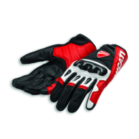Ducati Genuine Company C1 Red/White/Black Fabric Gloves