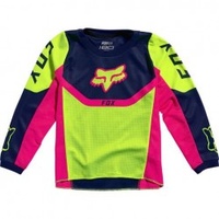 Fox 2021 180 Voke Kids Girls Jersey Fluro Yellow