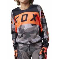 Fox MX23 Youth 180 Bnkr Jersey Grey Camo 