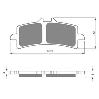 Goldfren Brake Pads GF258 - GP7 INDENT