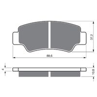 Goldfren Brake Pads GF390 - K5