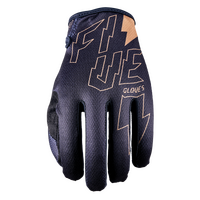 Five 'MXF4' MX Gloves - Thunderbolt Black