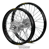 KTM 950-990 Adventure Black Excel Rims / Silver Haan Hubs Wheel Set - 950-990 Adventure 2003-14 21*1.85 / 18*4.25